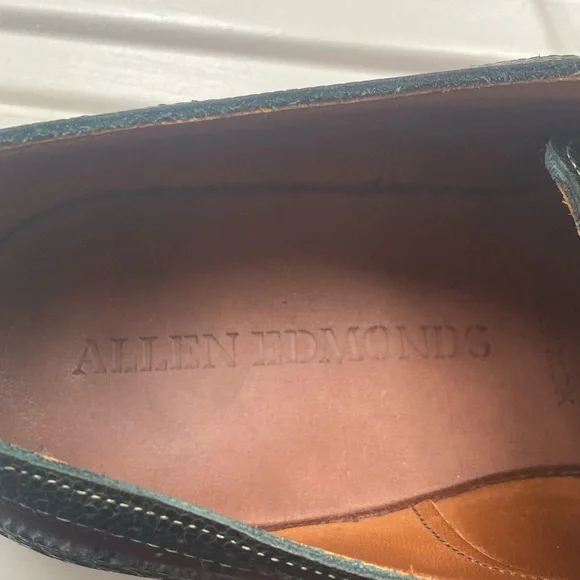 Allen Edmonds Men’s Holiday Shoes, Red & Green - Like new! 10 EEE - Picture 3 of 9